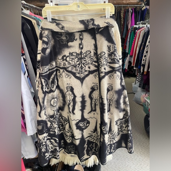 🖤Gorgeous Vintage Rare Mostly Wool (Junior) John Paul Gaultier Skirt 40” - Picture 2 of 16